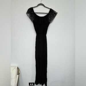 Apt 9 black lace off the shoulder maxi dress women’s size L